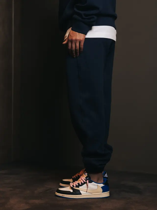 Pants elastic Bleu Fonce