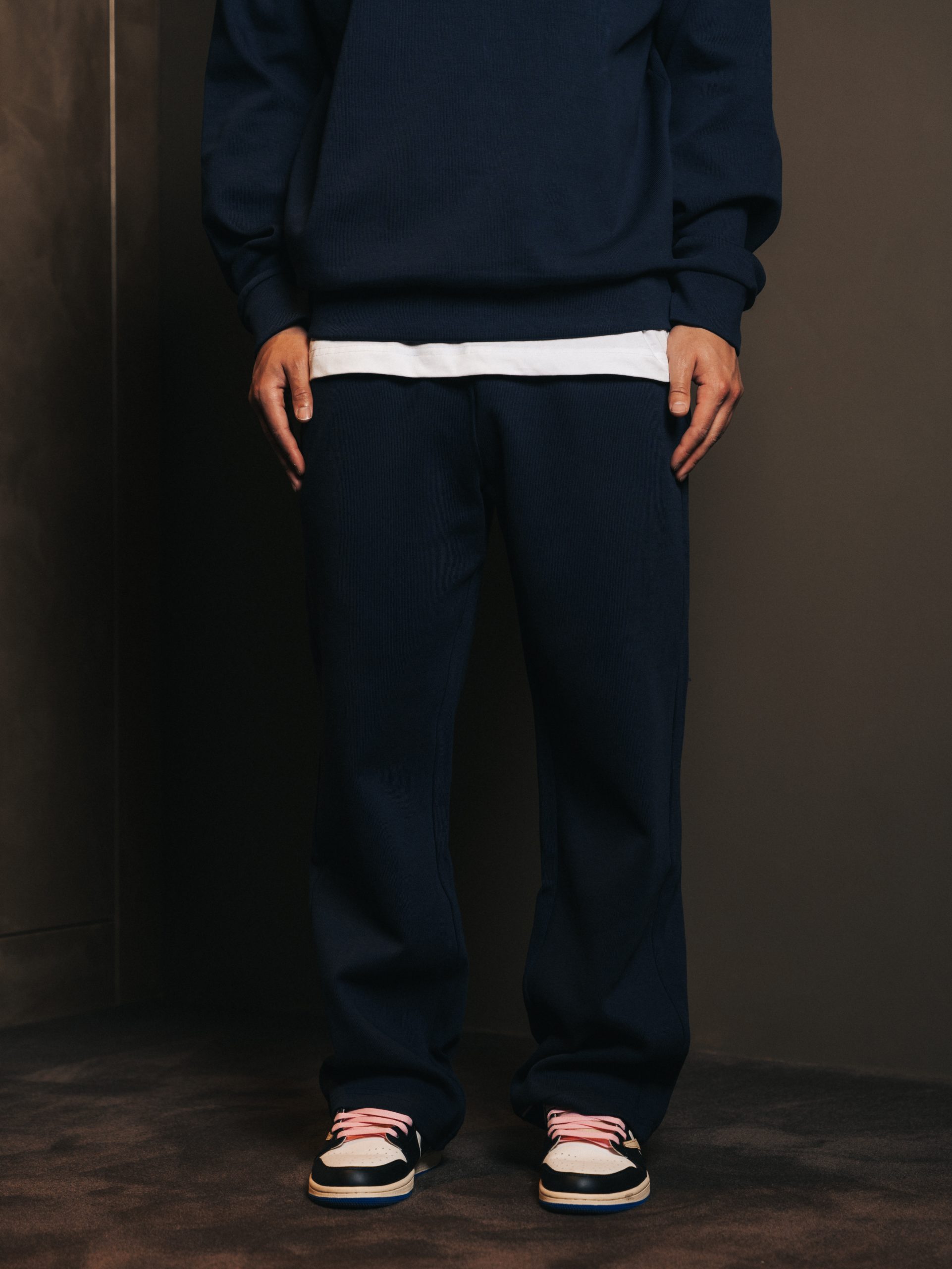 Pants wide Bleu Fonce — afbeelding 2