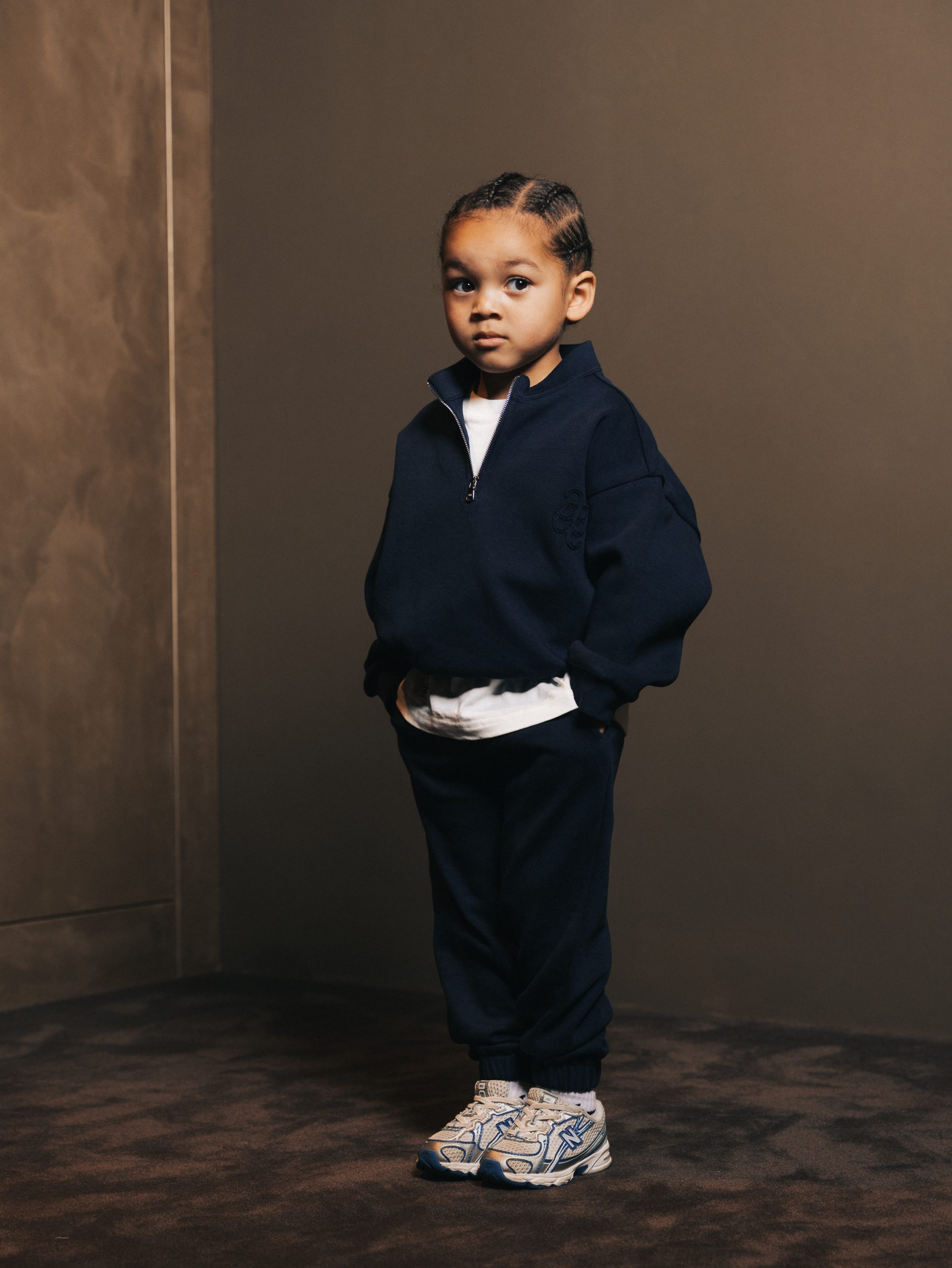 Quarter zip Bleu Fonce — afbeelding 3