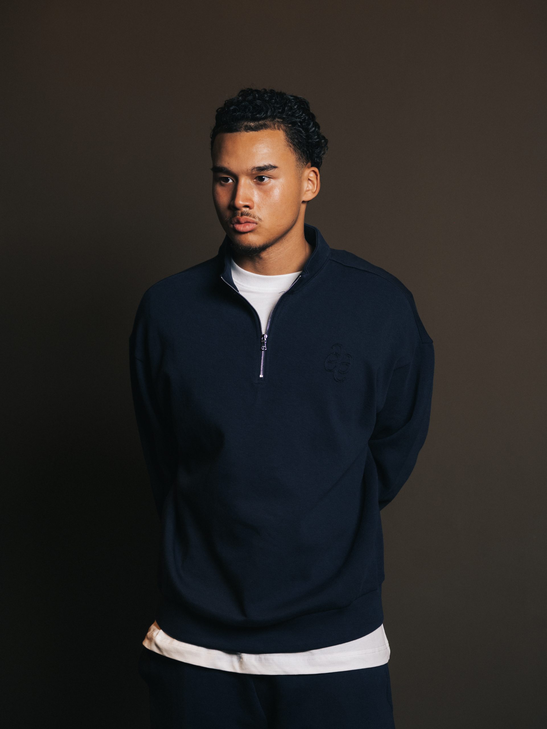 Quarter zip Bleu Fonce — afbeelding 1