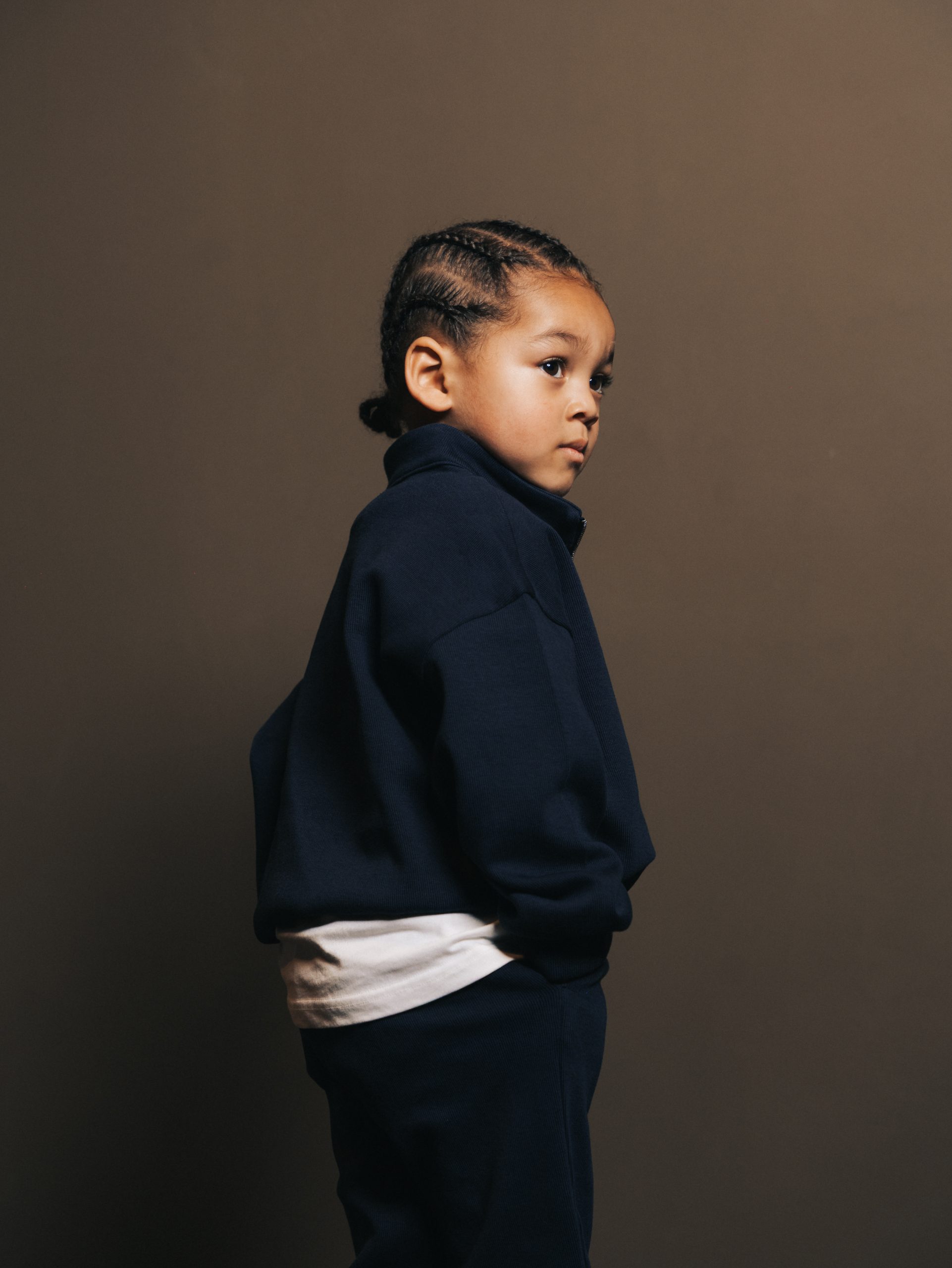Quarter zip Bleu Fonce — afbeelding 4