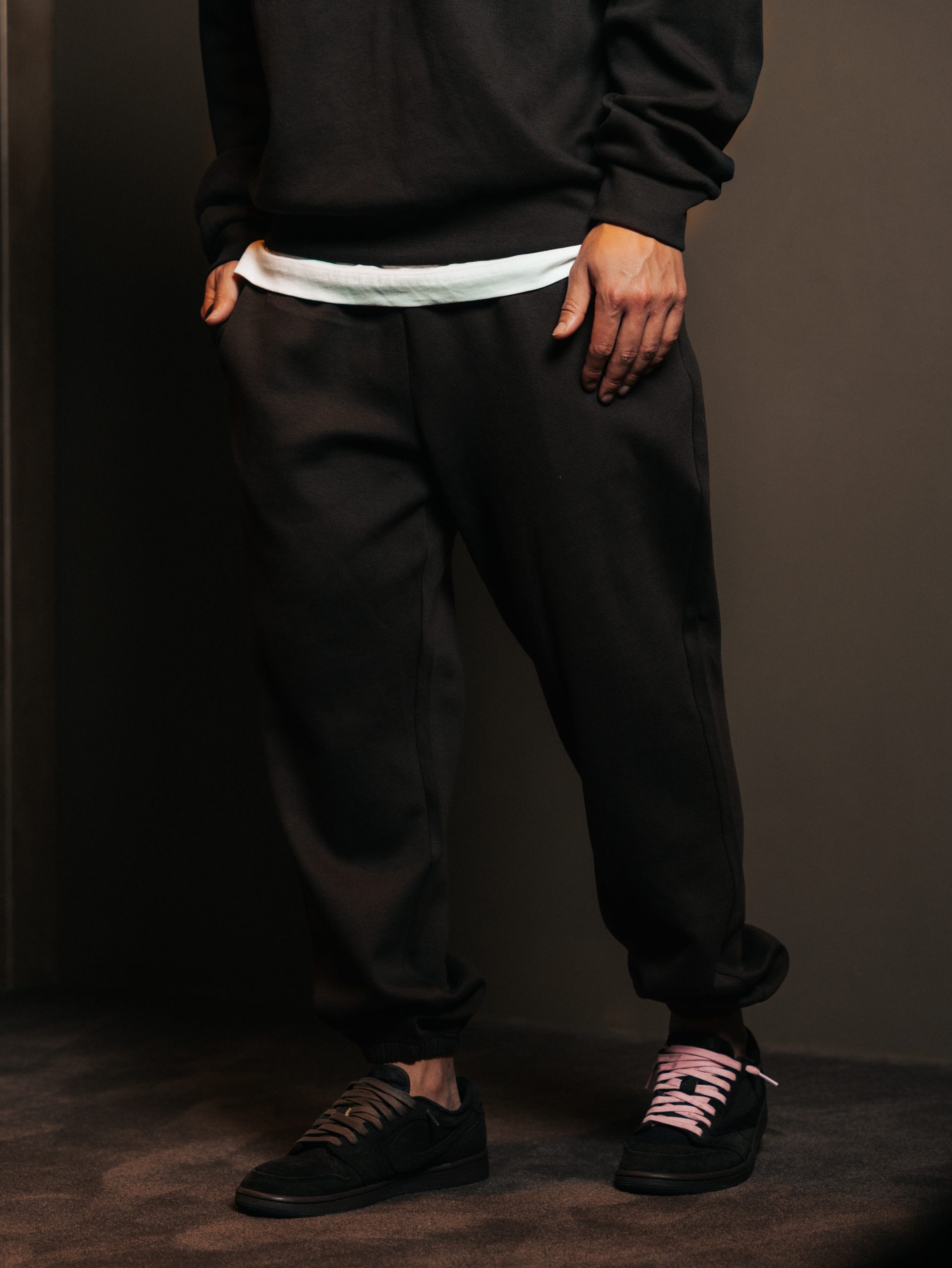 Pants elastic Brun Fume