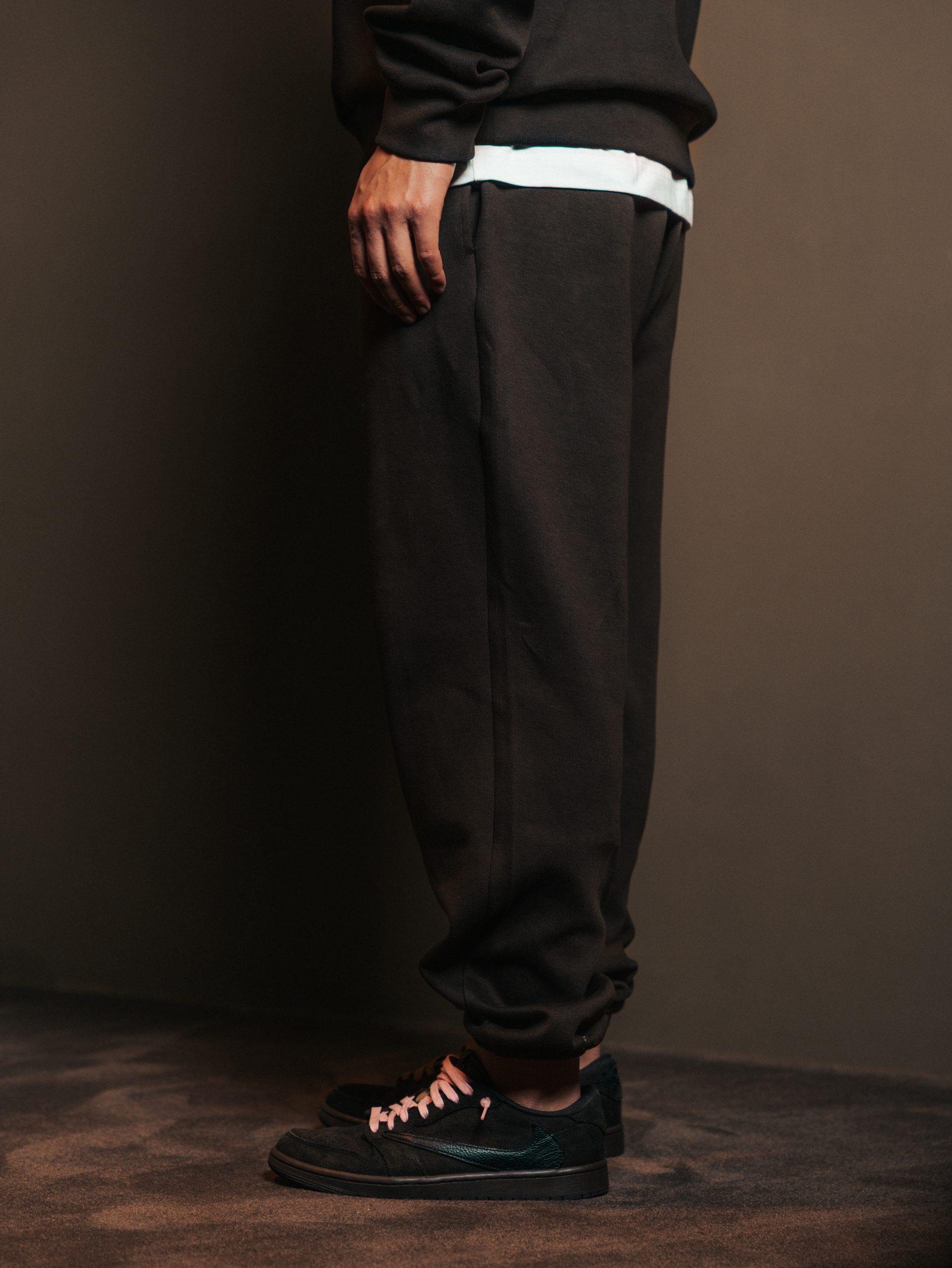 Pants elastic Brun Fume