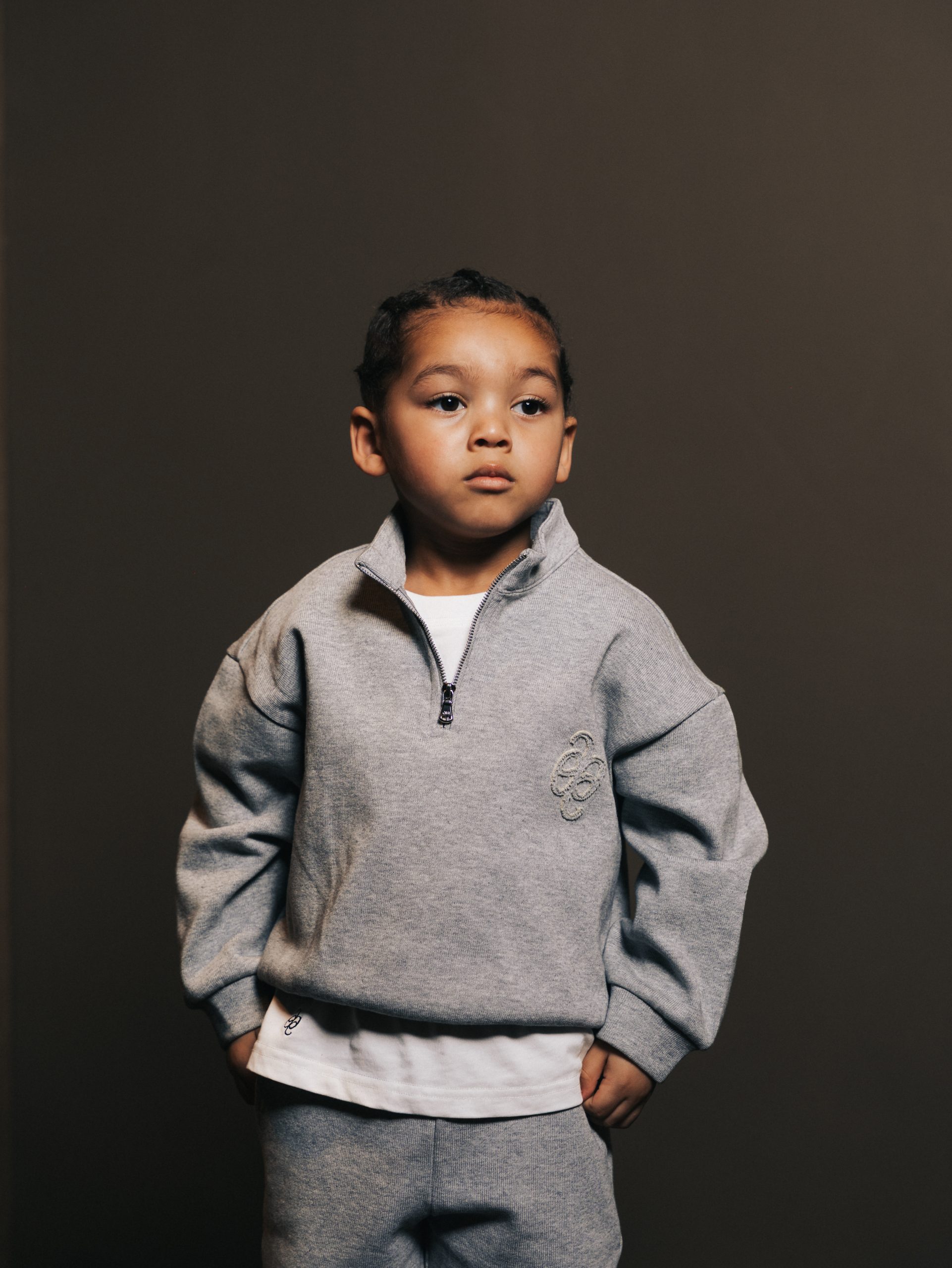 Quarter zip Gris Lumiere — afbeelding 1