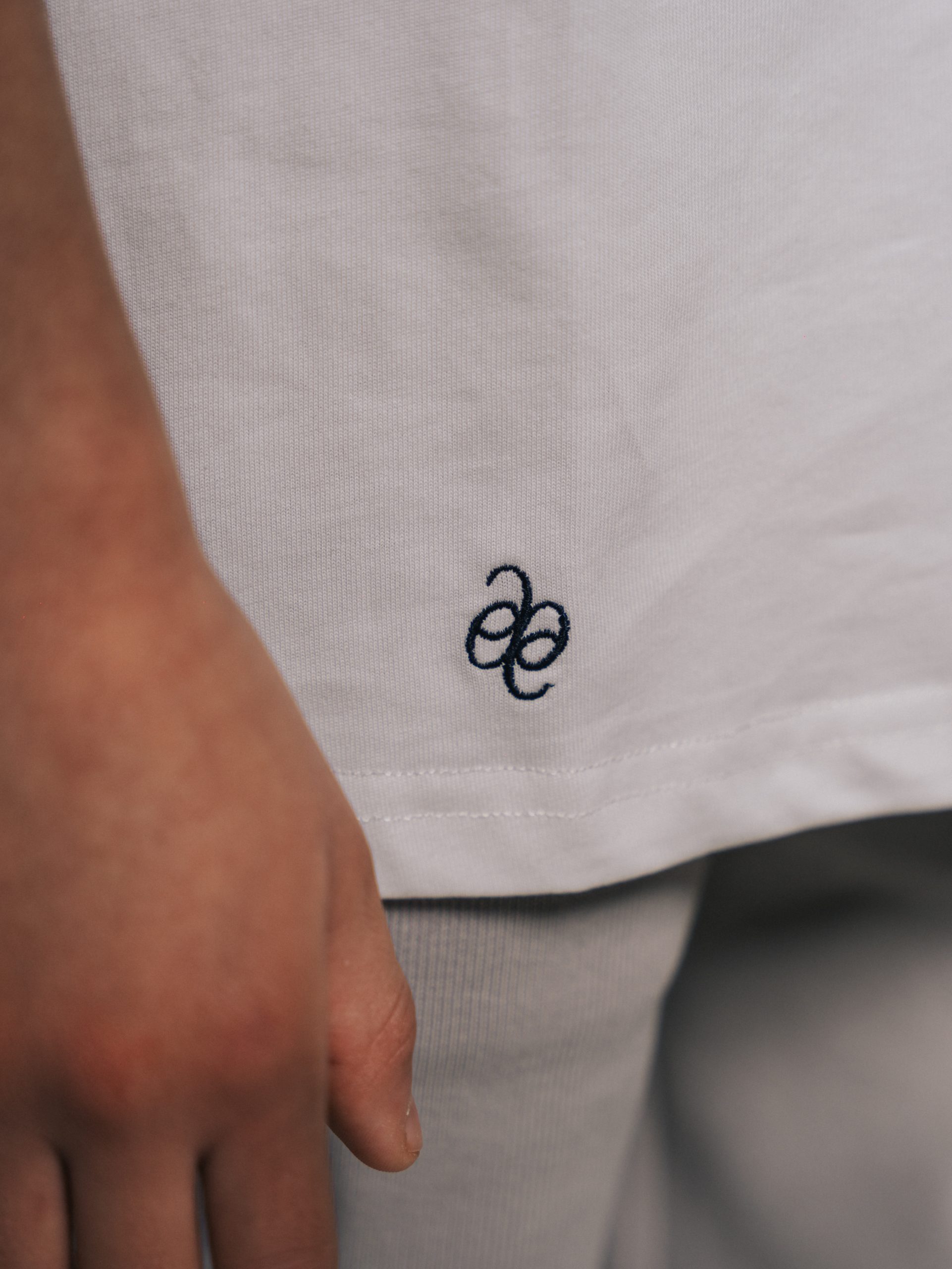 Signature Blanc embroidery T-shirt