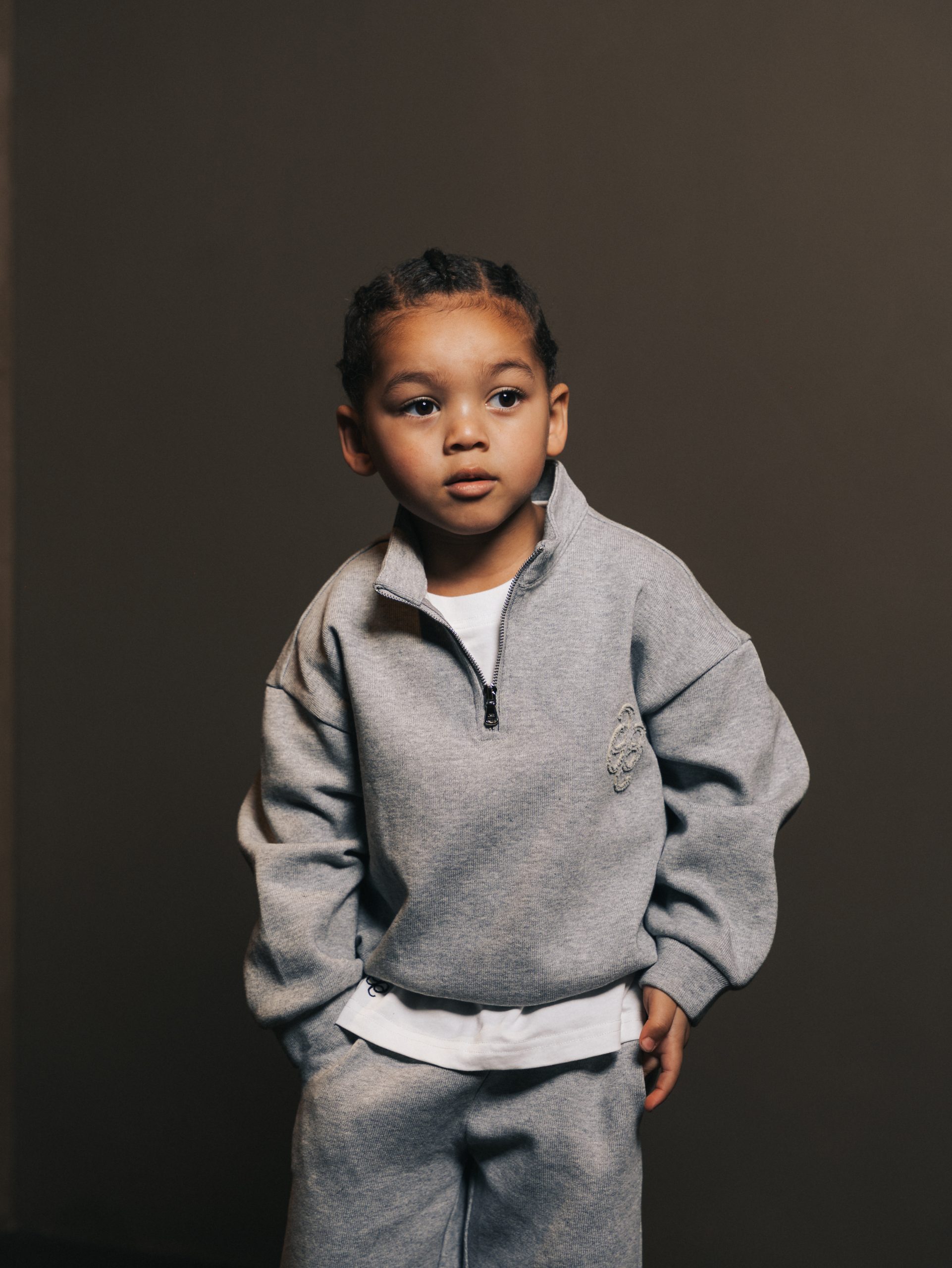Quarter zip Gris Lumiere — afbeelding 2