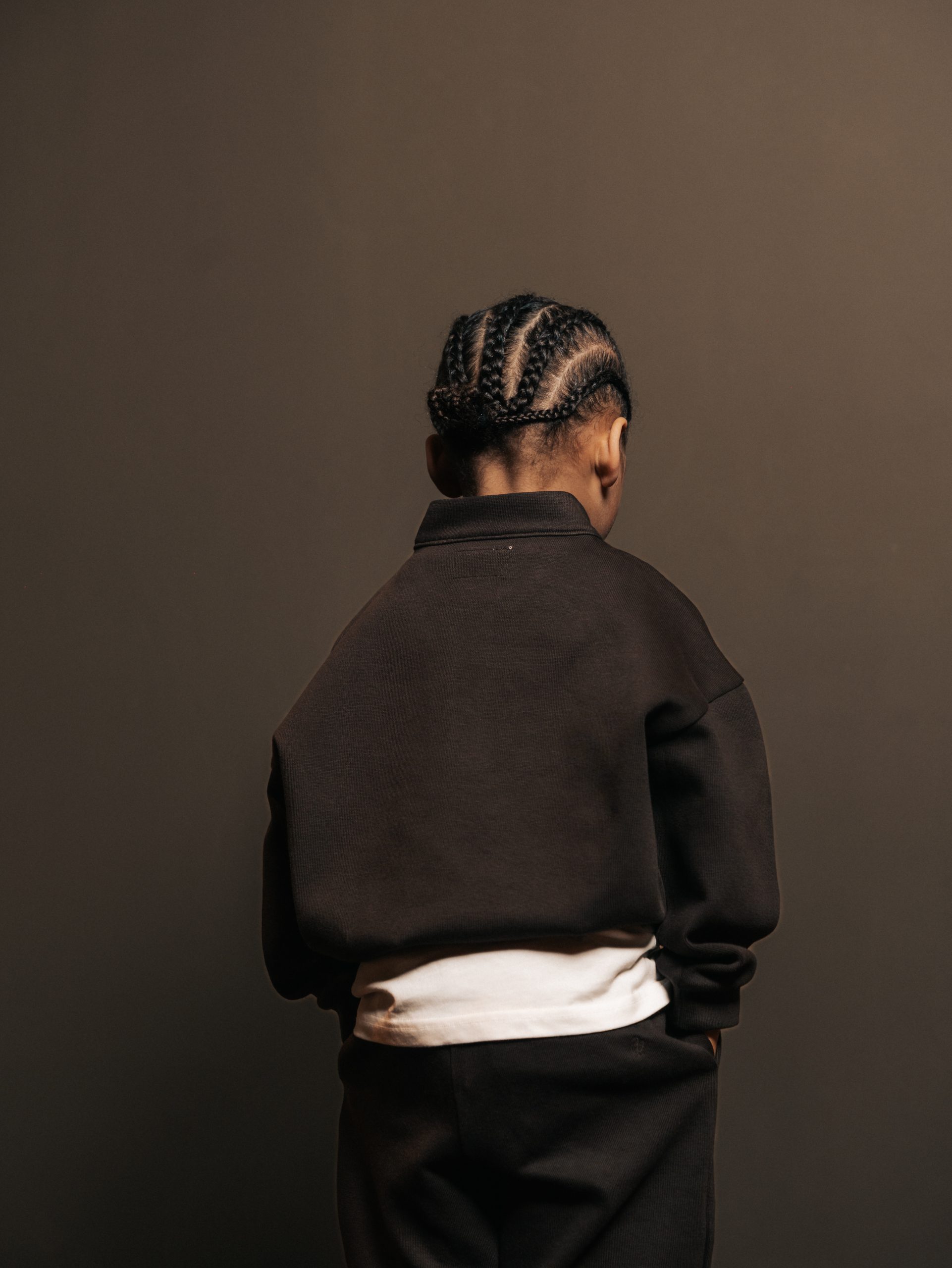 Quarter zip Brun Fume — afbeelding 5