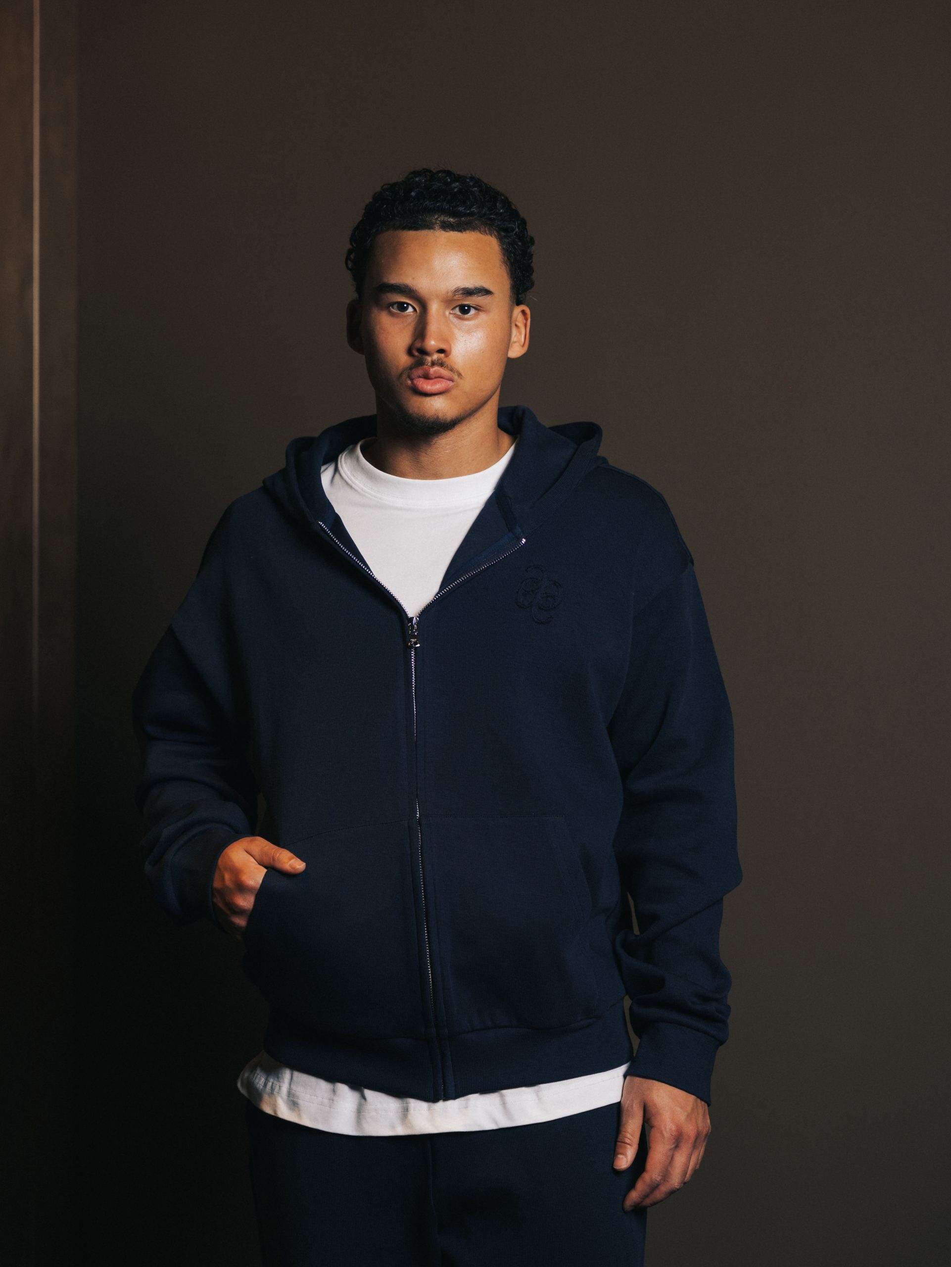 Hoodie zipper Bleu Fonce