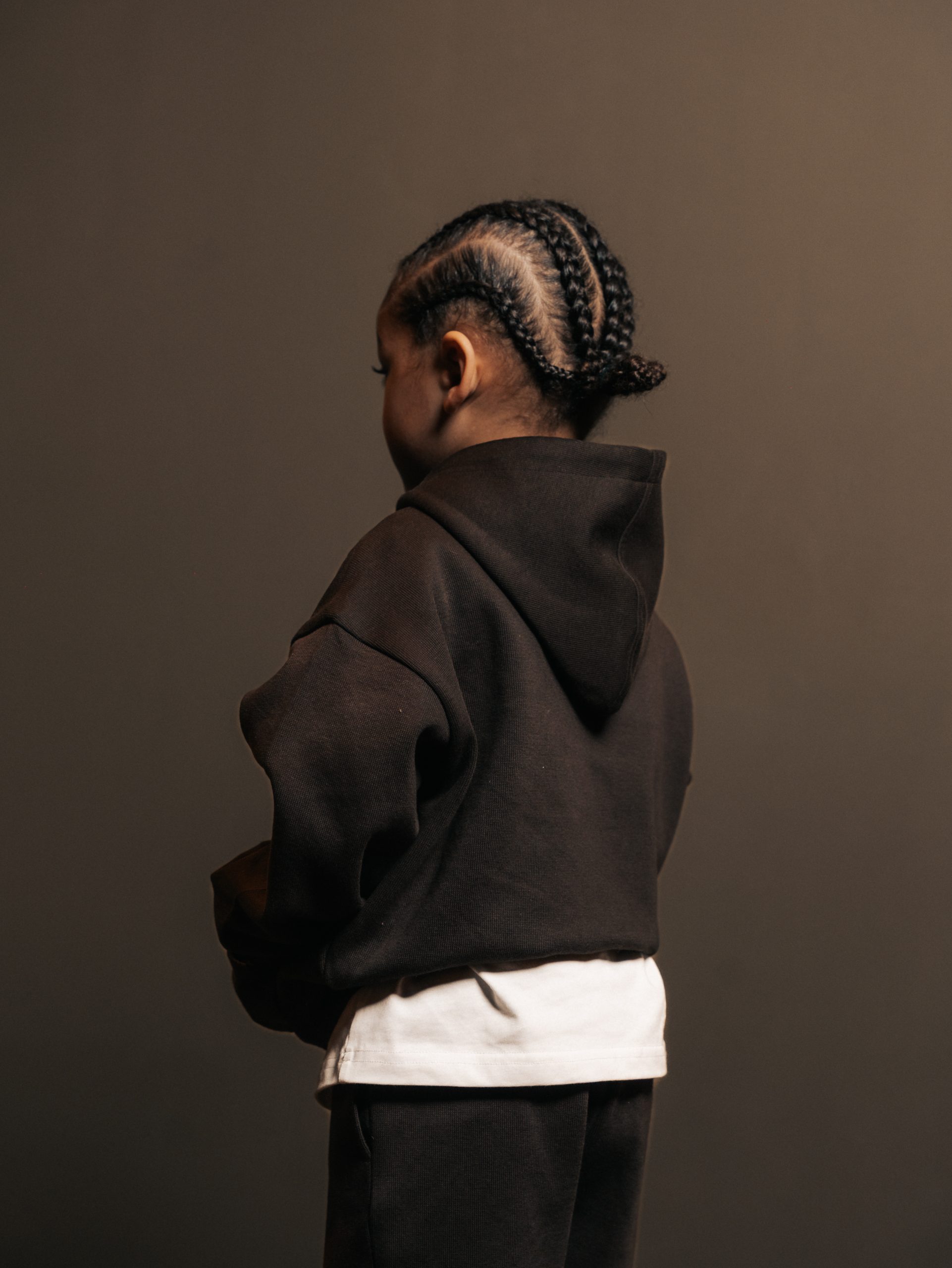 Hoodie zipper Brun Fume