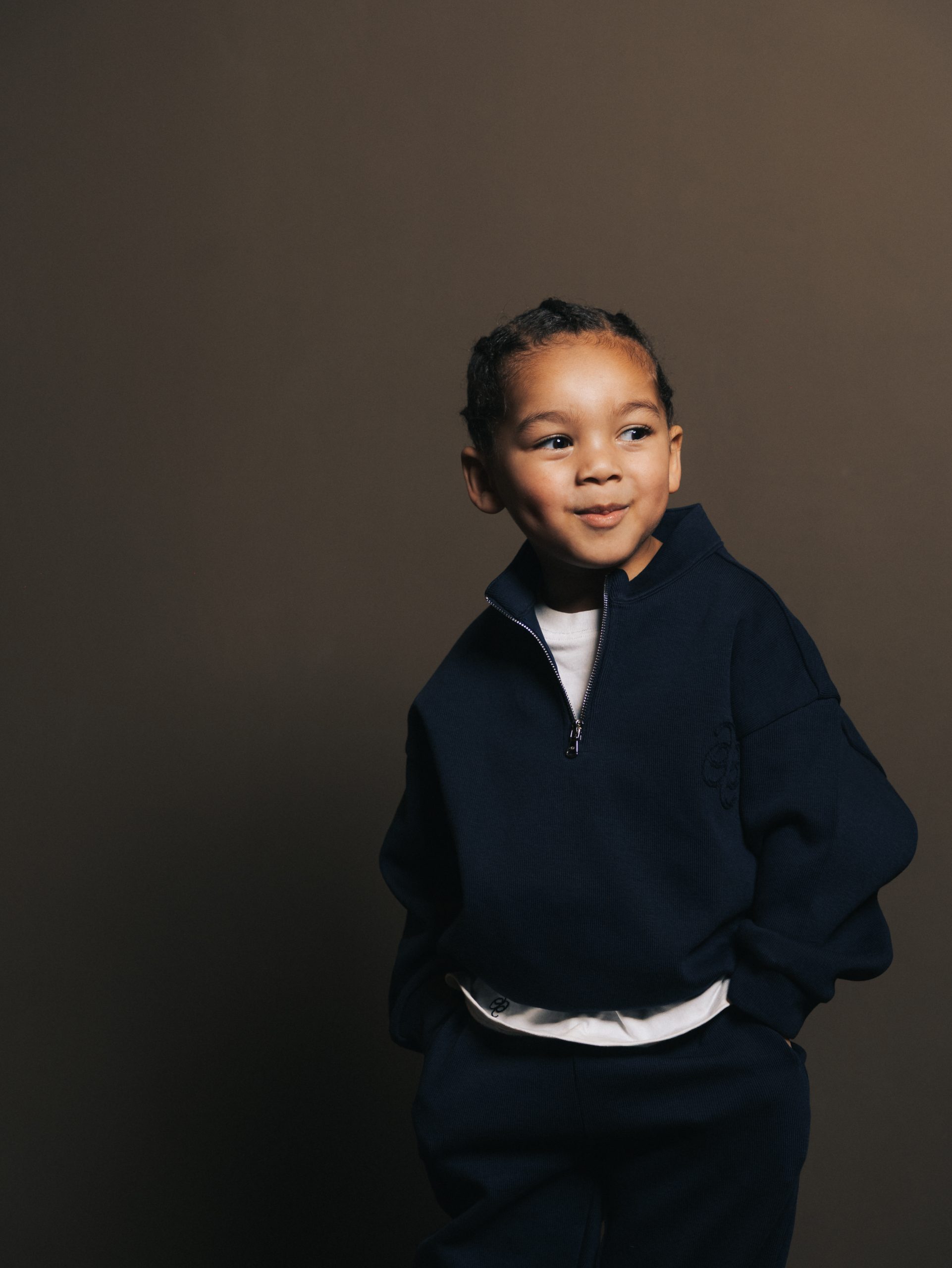 Quarter zip Bleu Fonce — afbeelding 1