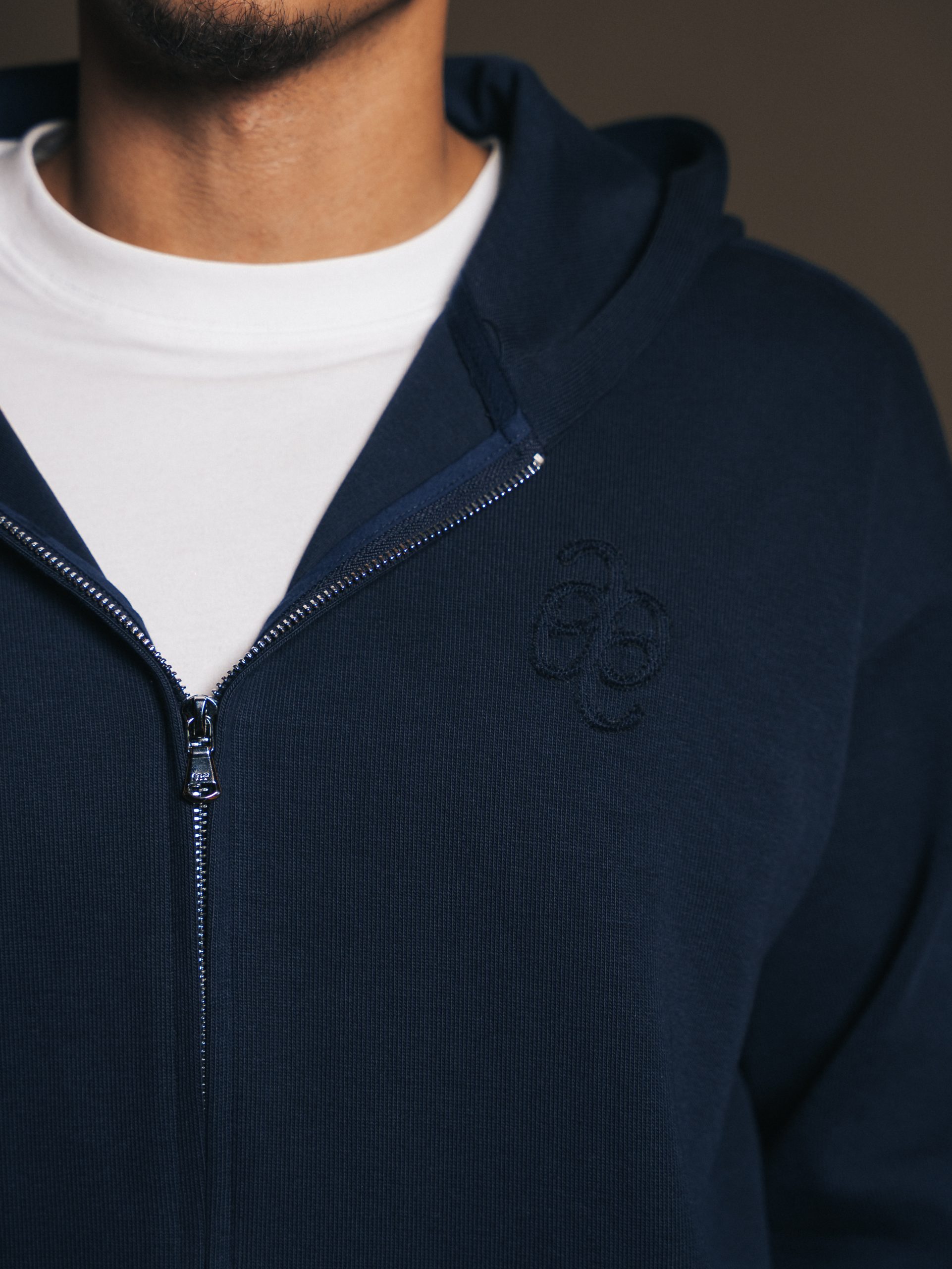 Hoodie zipper Bleu Fonce