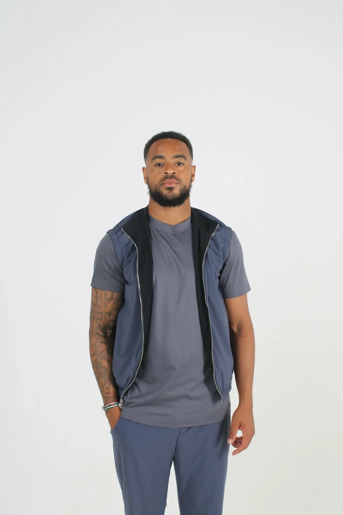 Noir Absolu / Bleu Impérial Gilet