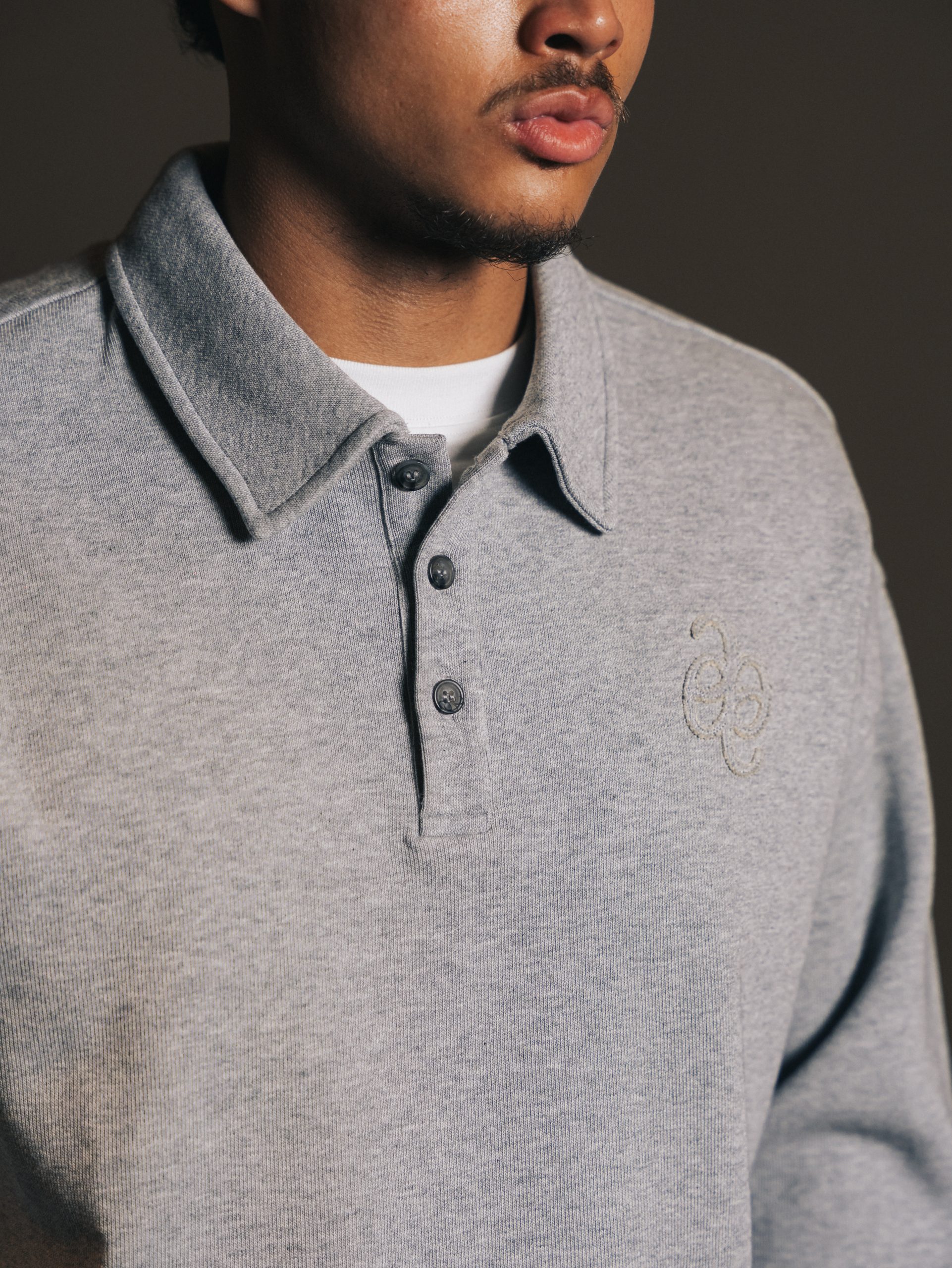 Polo button Gris Lumiere — afbeelding 3