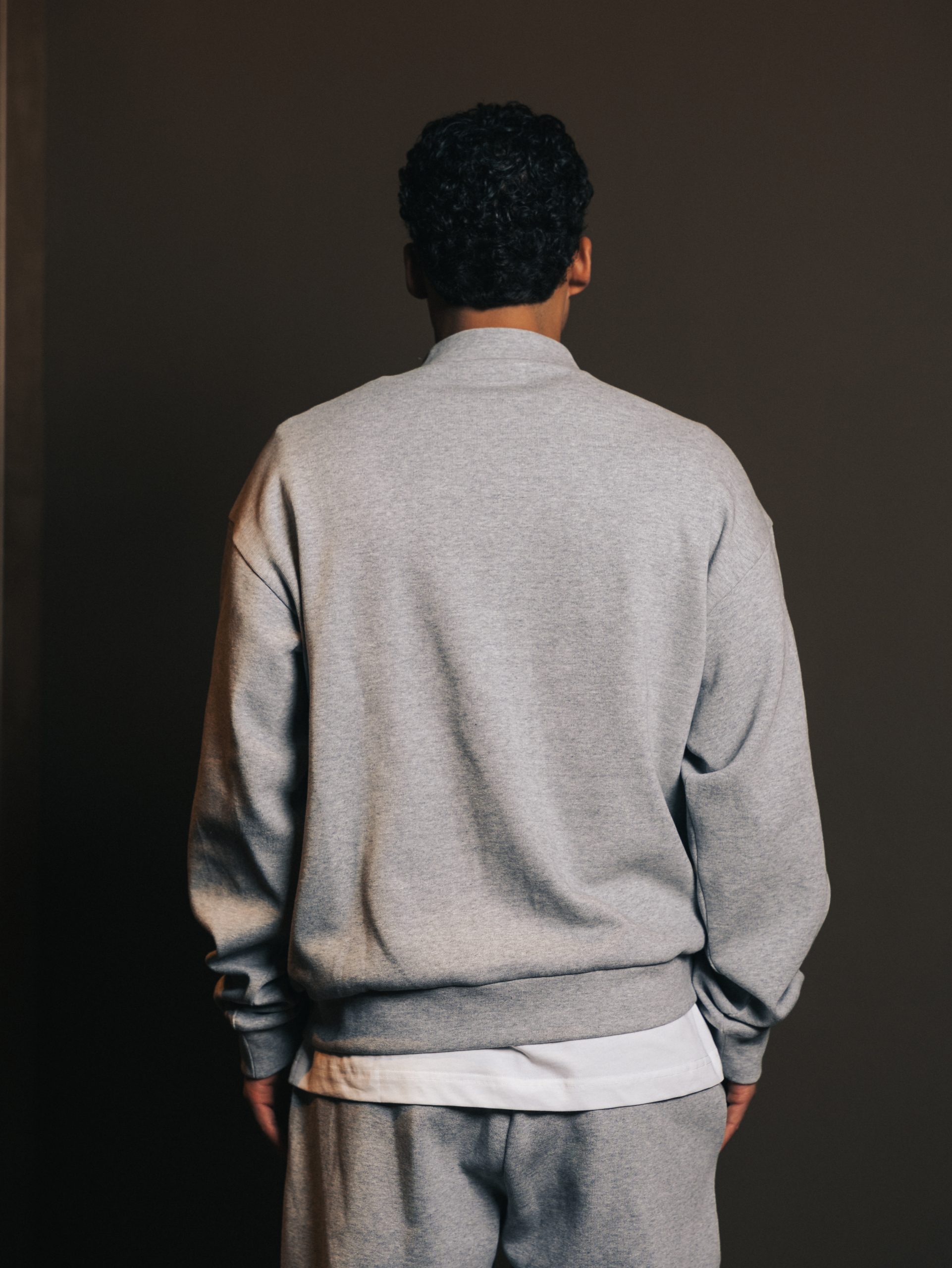 Quarter zip Gris Lumiere — afbeelding 4