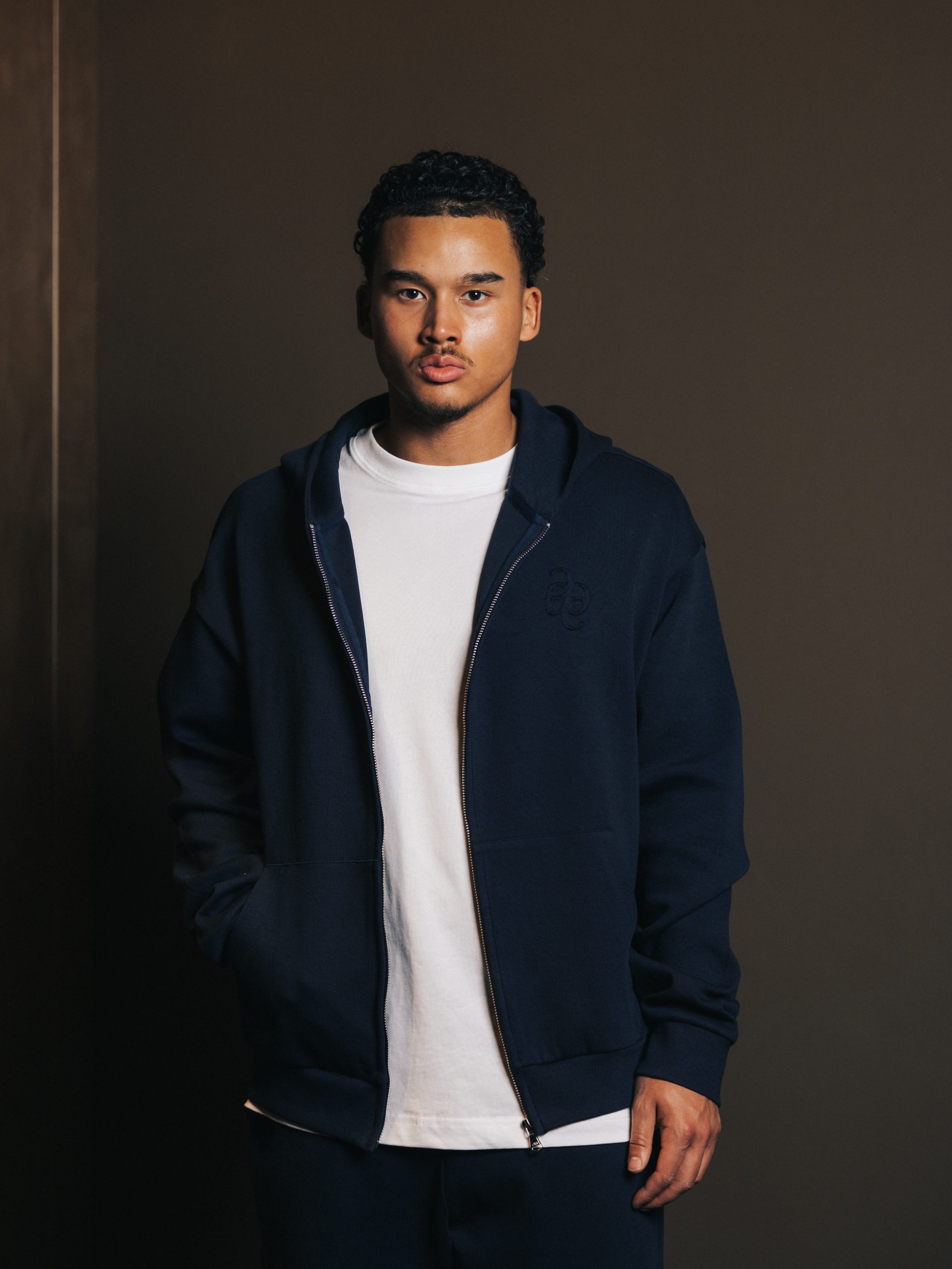 Hoodie zipper Bleu Fonce