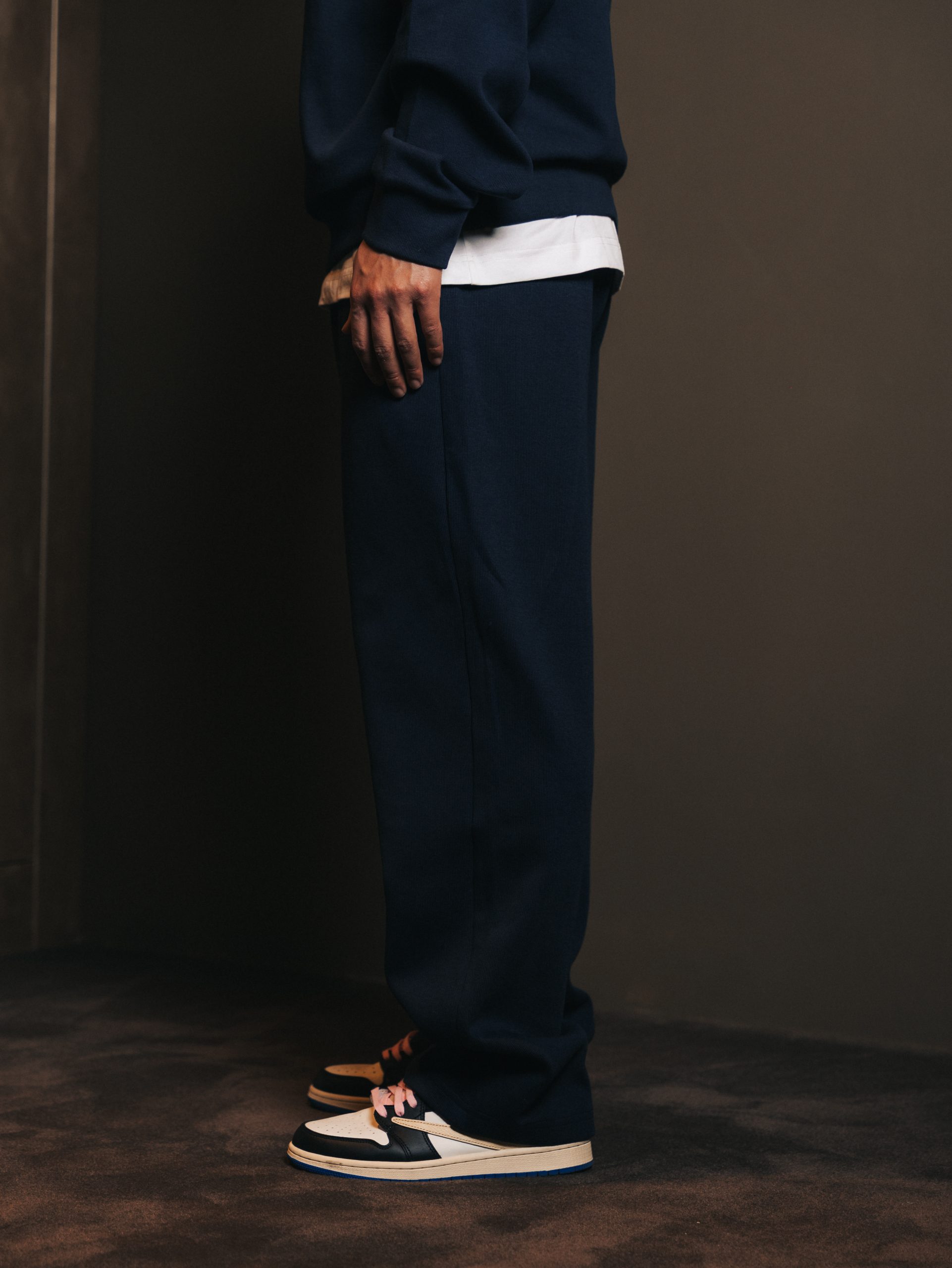 Pants wide Bleu Fonce — afbeelding 1