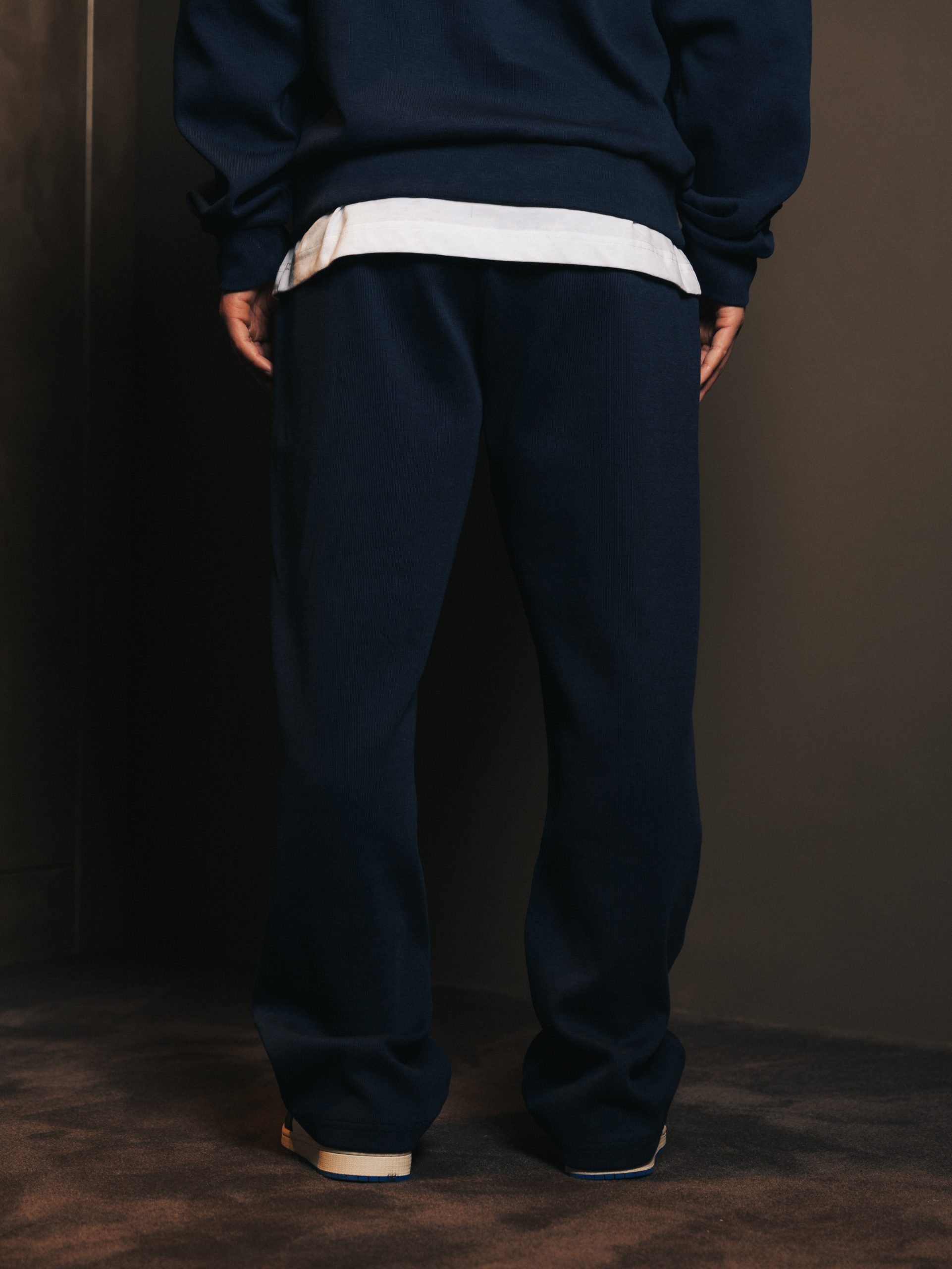 Pants wide Bleu Fonce — afbeelding 3